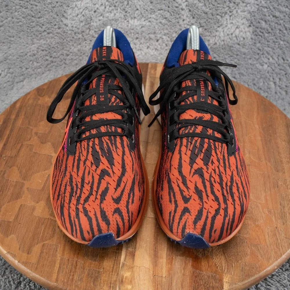 Nike Air Zoom Pegasus 39 Womens Size 9 Orange Black Blue Running Shoes Sneakers
